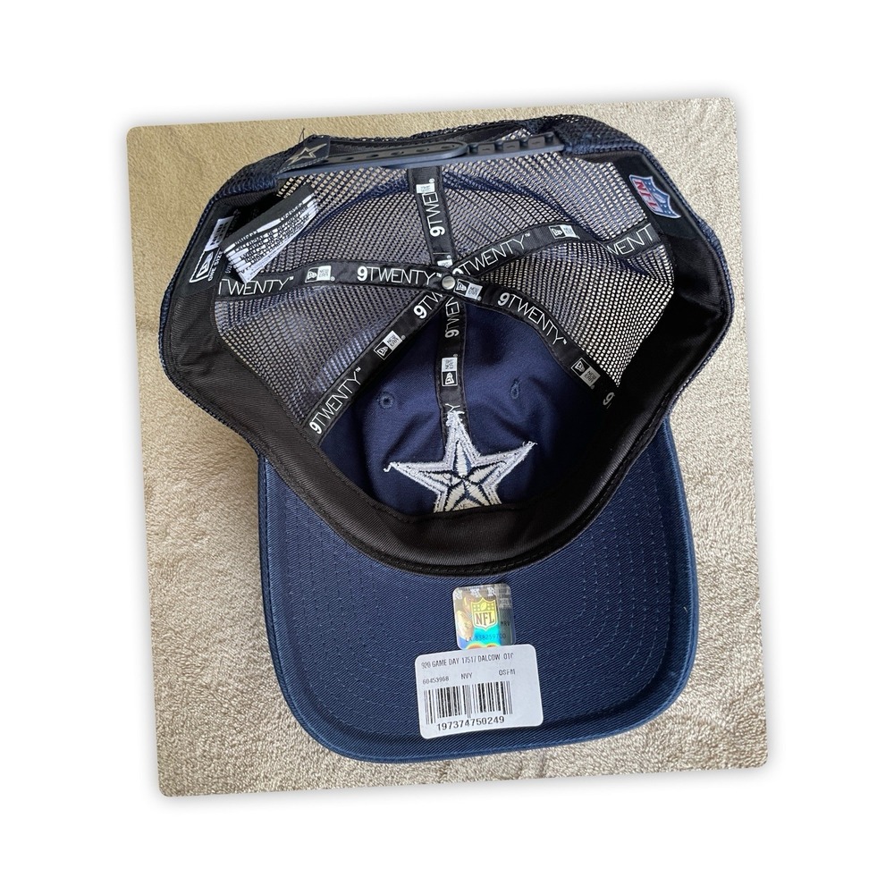 Dallas Cowboys New Era Navy Game Day 9TWENTY Adjustable Trucker Hat - Size: OSFM - Picture 5 of 6